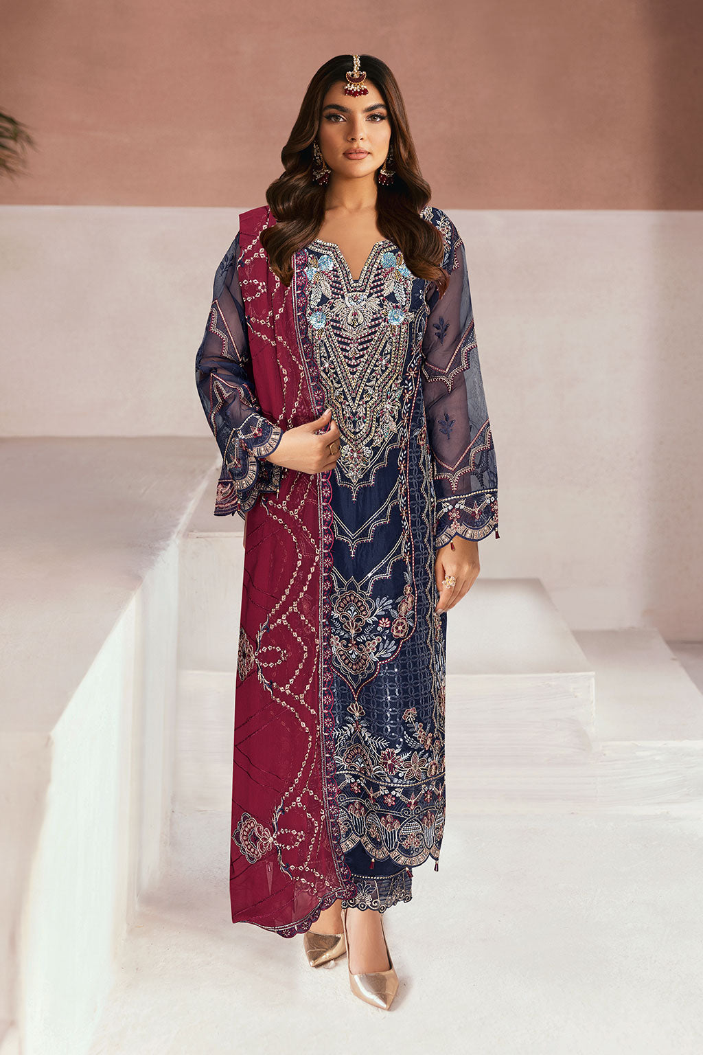 Ramsha | Minhal Organza Collection |  M-1209