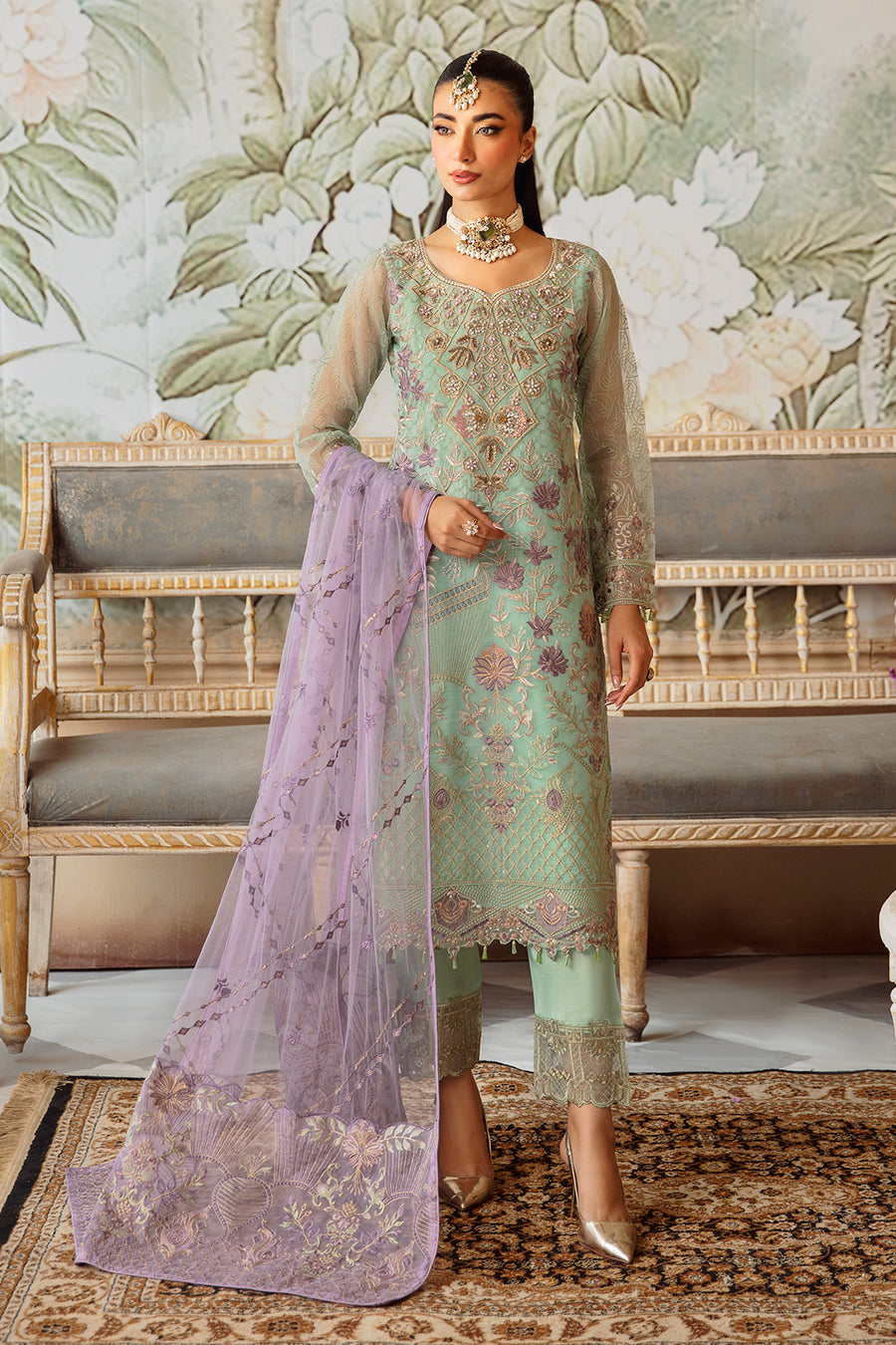 Minhal Organza Collection Volume 12 by Ramsha | M-1210 main image 0