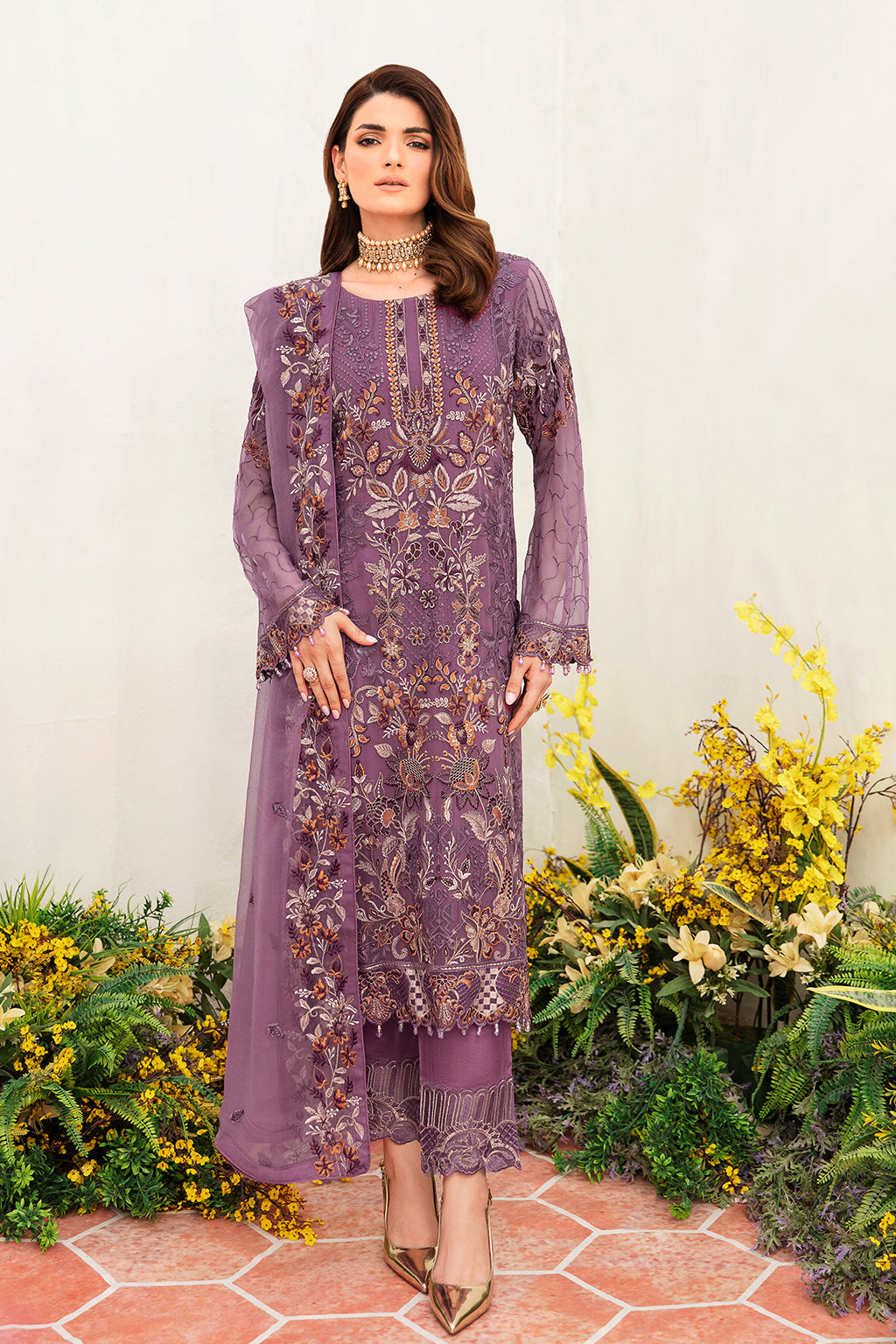 Pakistani chiffon hotsell embroidered suits