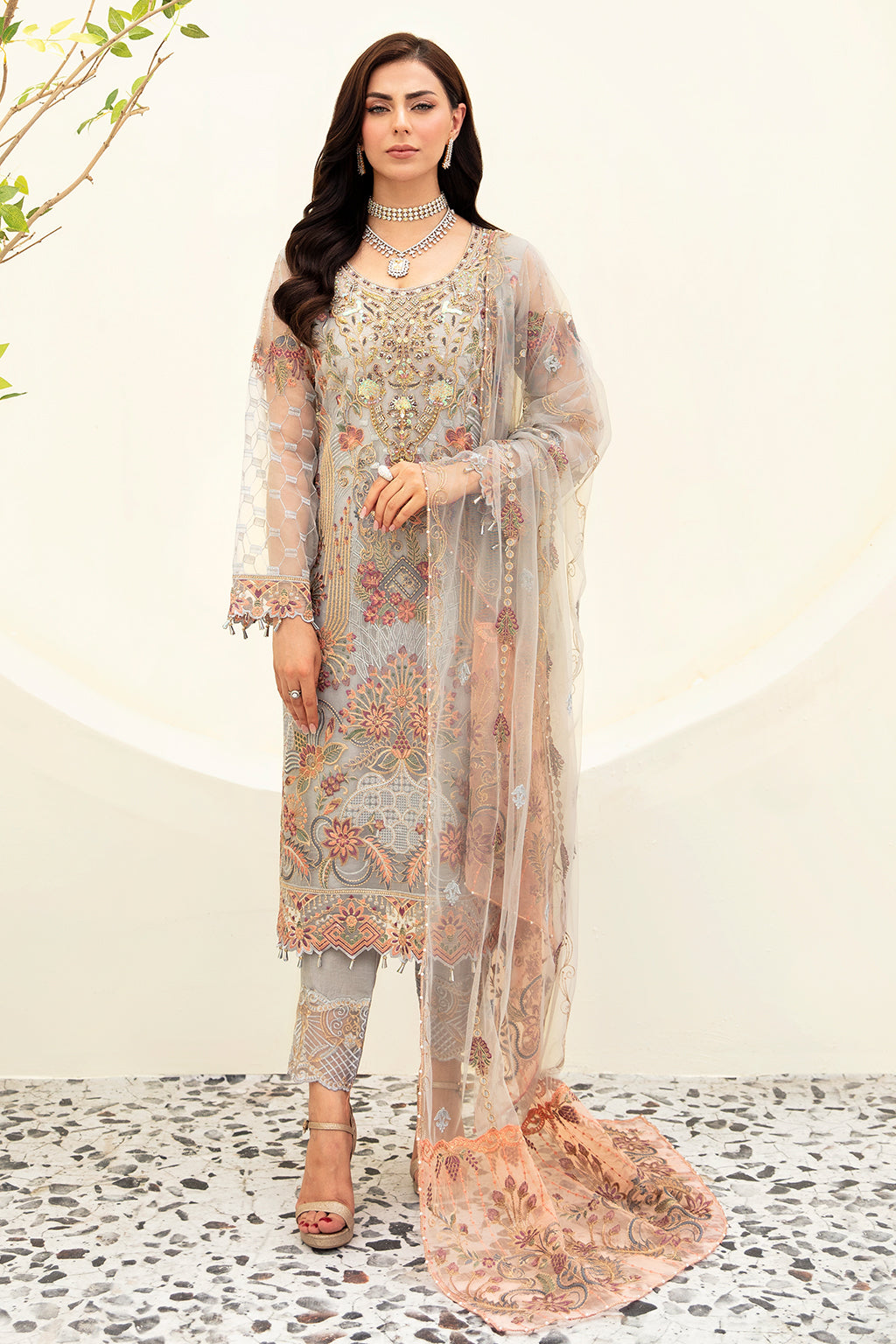 pakistani organza dresses Ramsha Pakistani Luxury Organza Dress