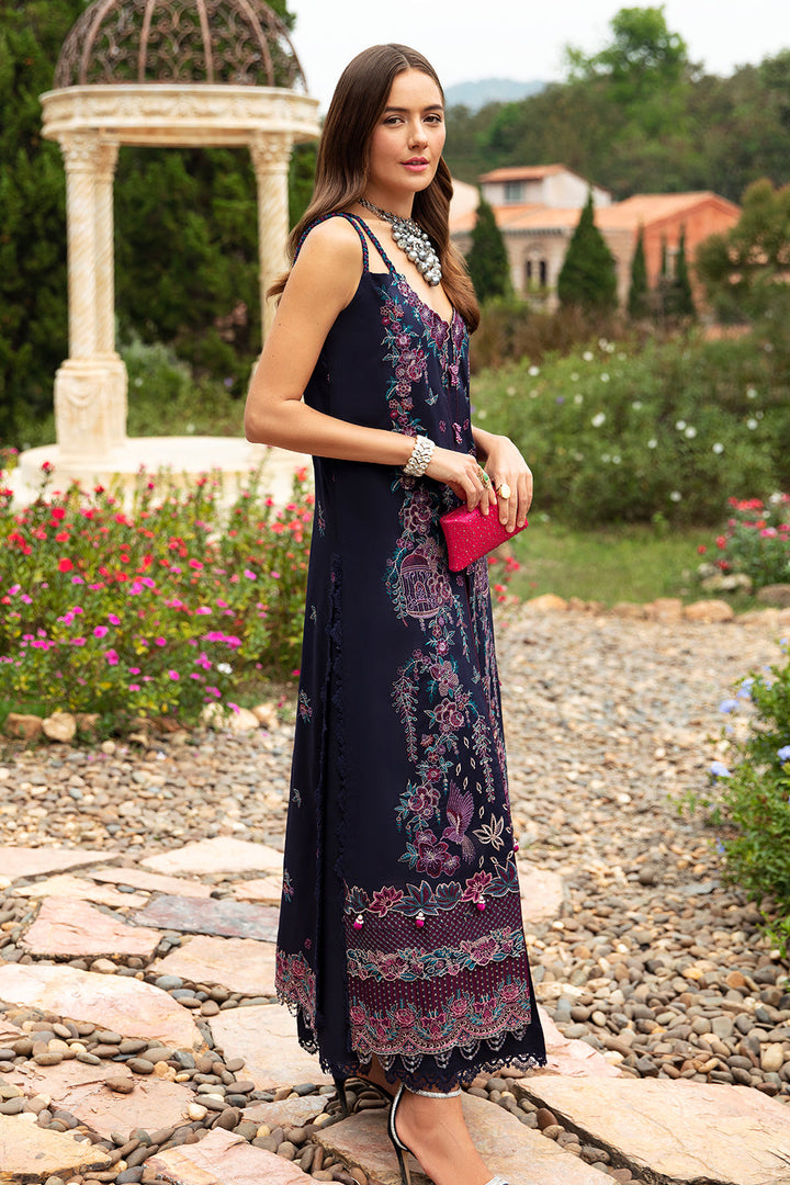 DEEP BLUE-3PC LAWN EMBROIDERED SUIT-Z-803