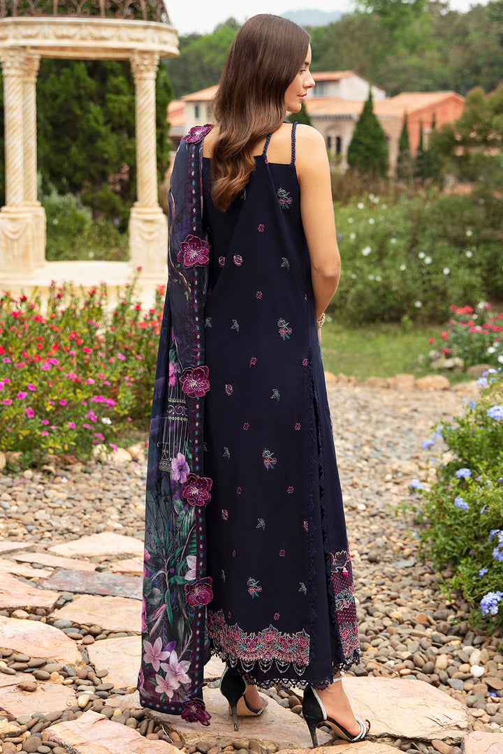 DEEP BLUE-3PC LAWN EMBROIDERED SUIT-Z-803