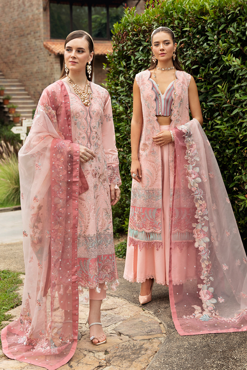 RADIANT PINK-3PC LAWN EMBROIDERED SUIT-Z-810