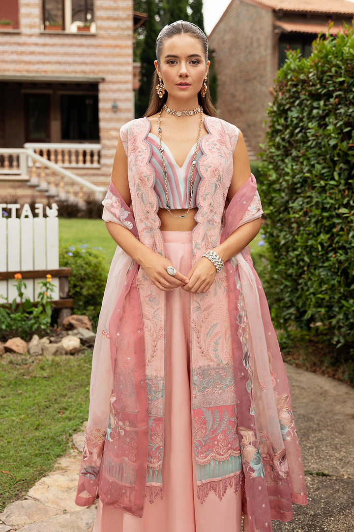 RADIANT PINK-3PC LAWN EMBROIDERED SUIT-Z-810