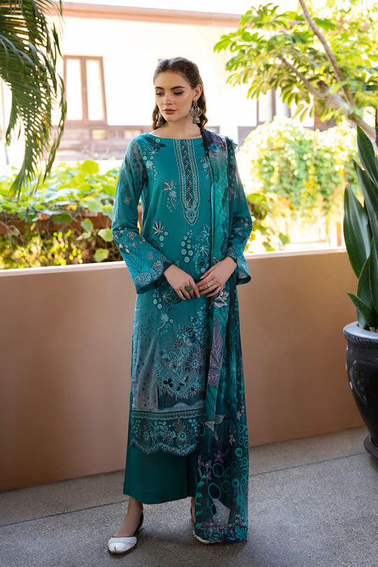 Ghazal by Ramsha Embroidered Lawn Unstitched 3 Piece Suit - G-406 - RM25GHZ4 - Black - Summer Collection