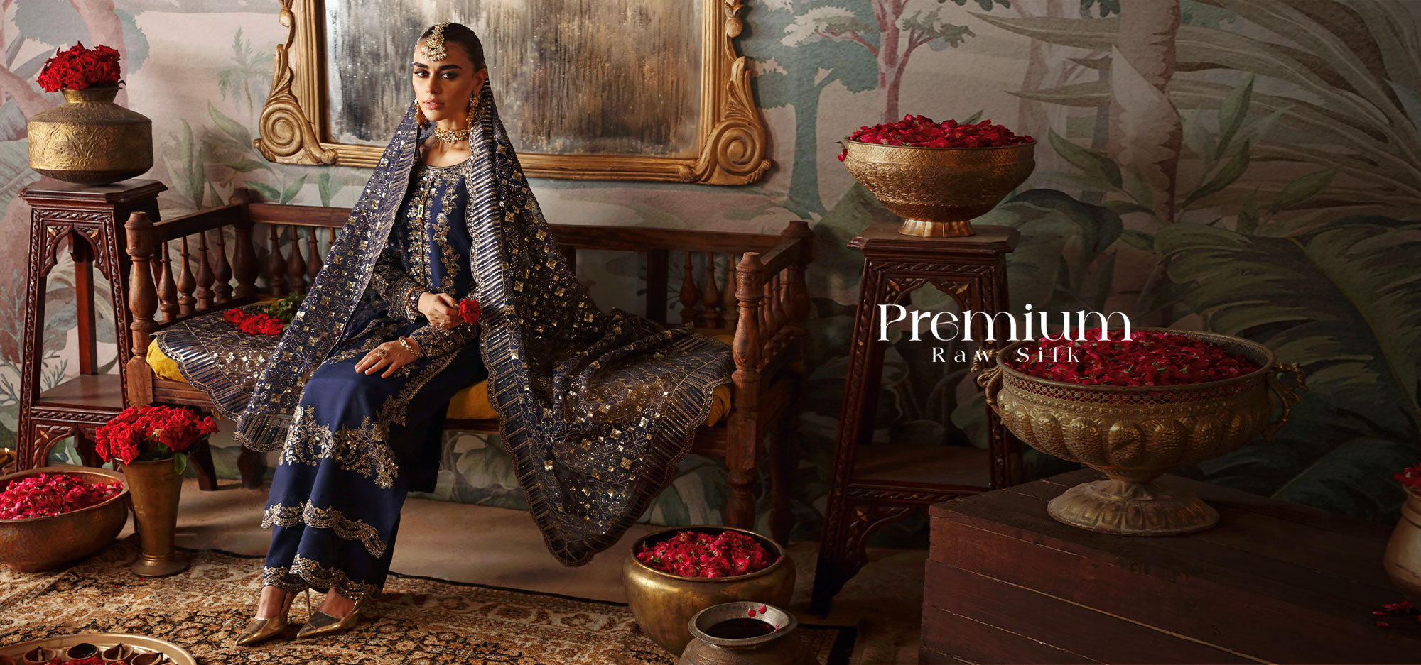 Buy Premium Raw Silk at Ramsha - New Luxury Raw Silk Dresses For Women